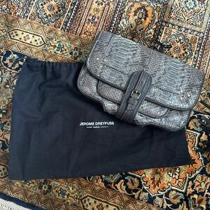 Jerome Dreyfuss Python Clutch Bag